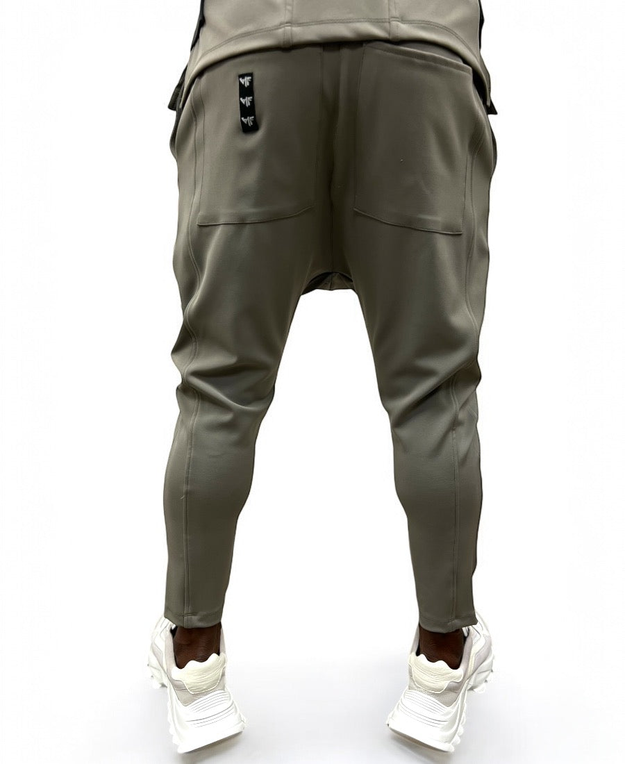 Trousers in combination of khaki