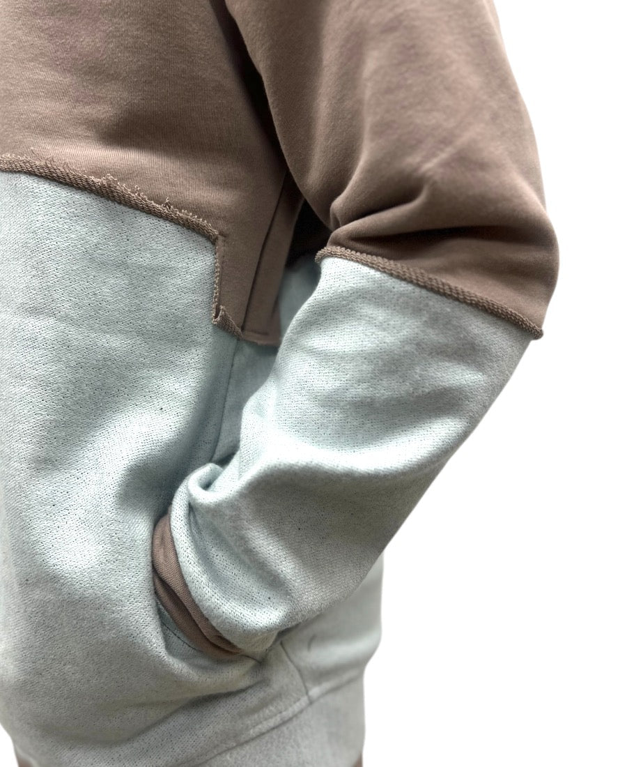 Light Wash Two-Piece Set with Cappuccino Detail