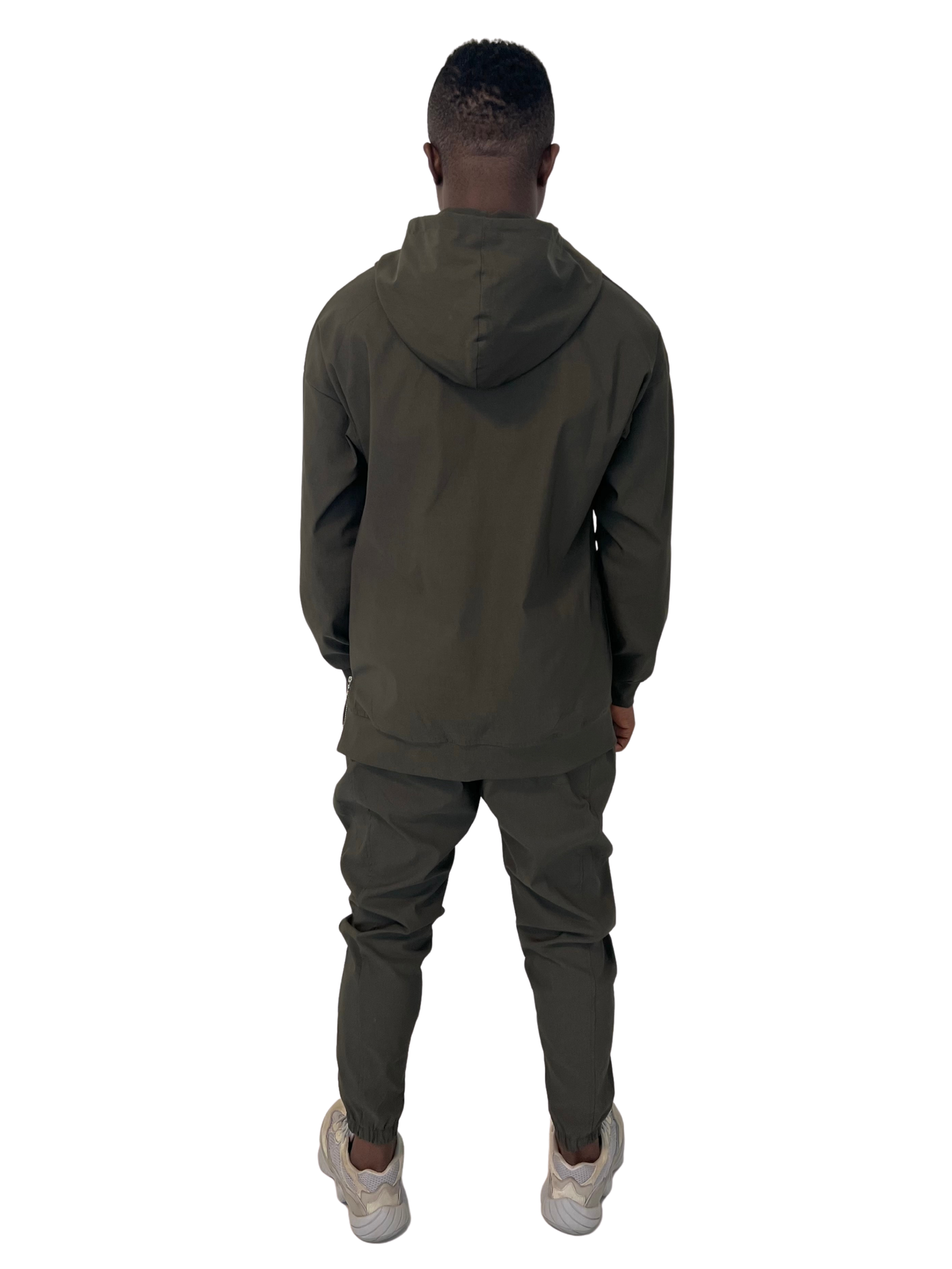 Khaki Two-Piece Set with Hood