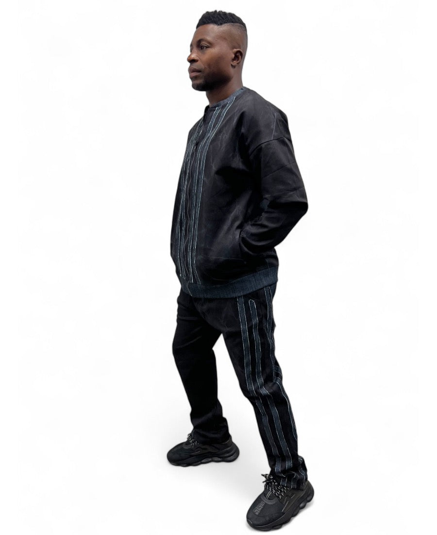 Jeans with vertical design