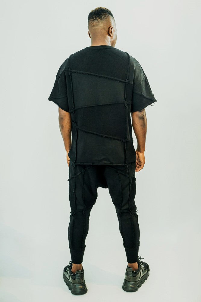 Black Two-Piece Set with Cut-Out Detail