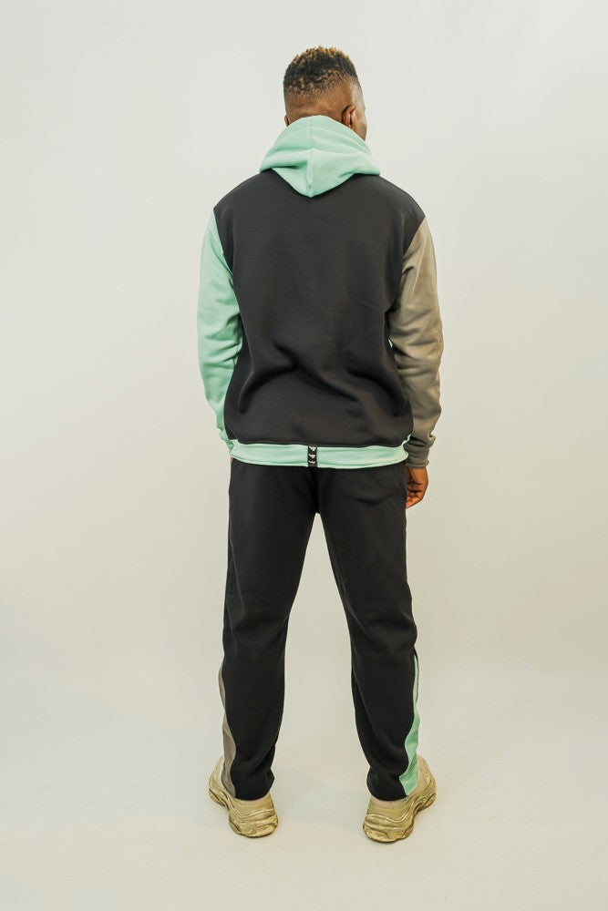 Black, Grey and Mint Green Tracksuit