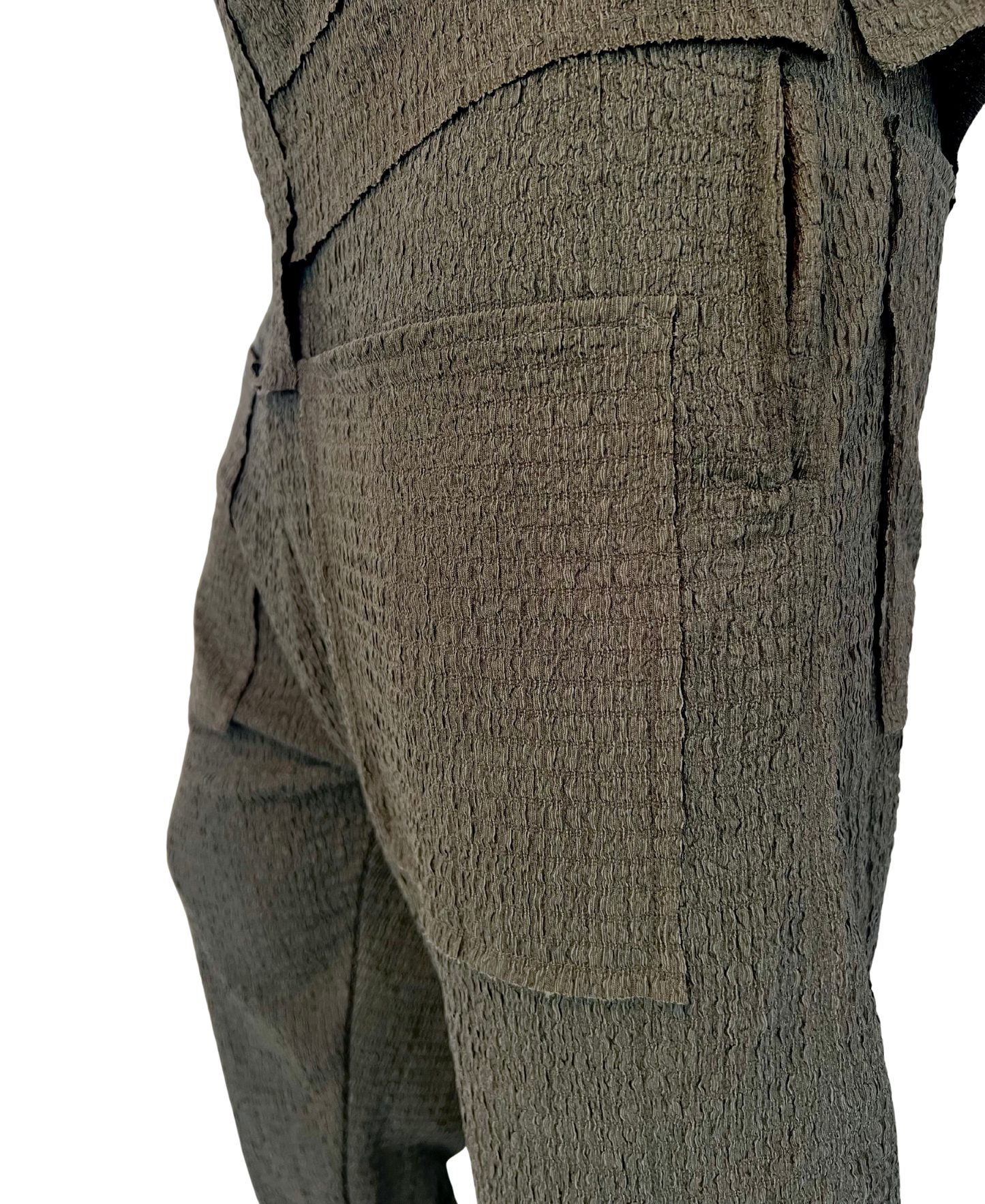Khaki Two-Piece Set with Long Trousers