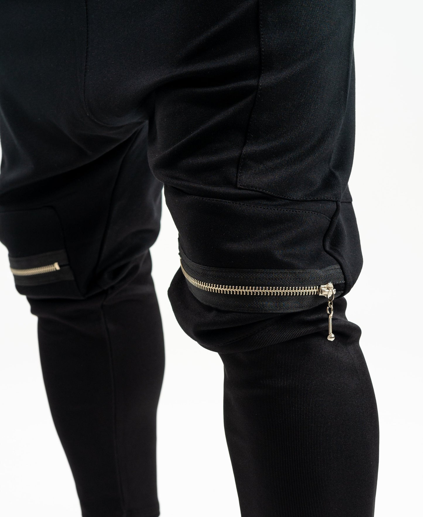 Black trousers with silver zips - Fatai Style