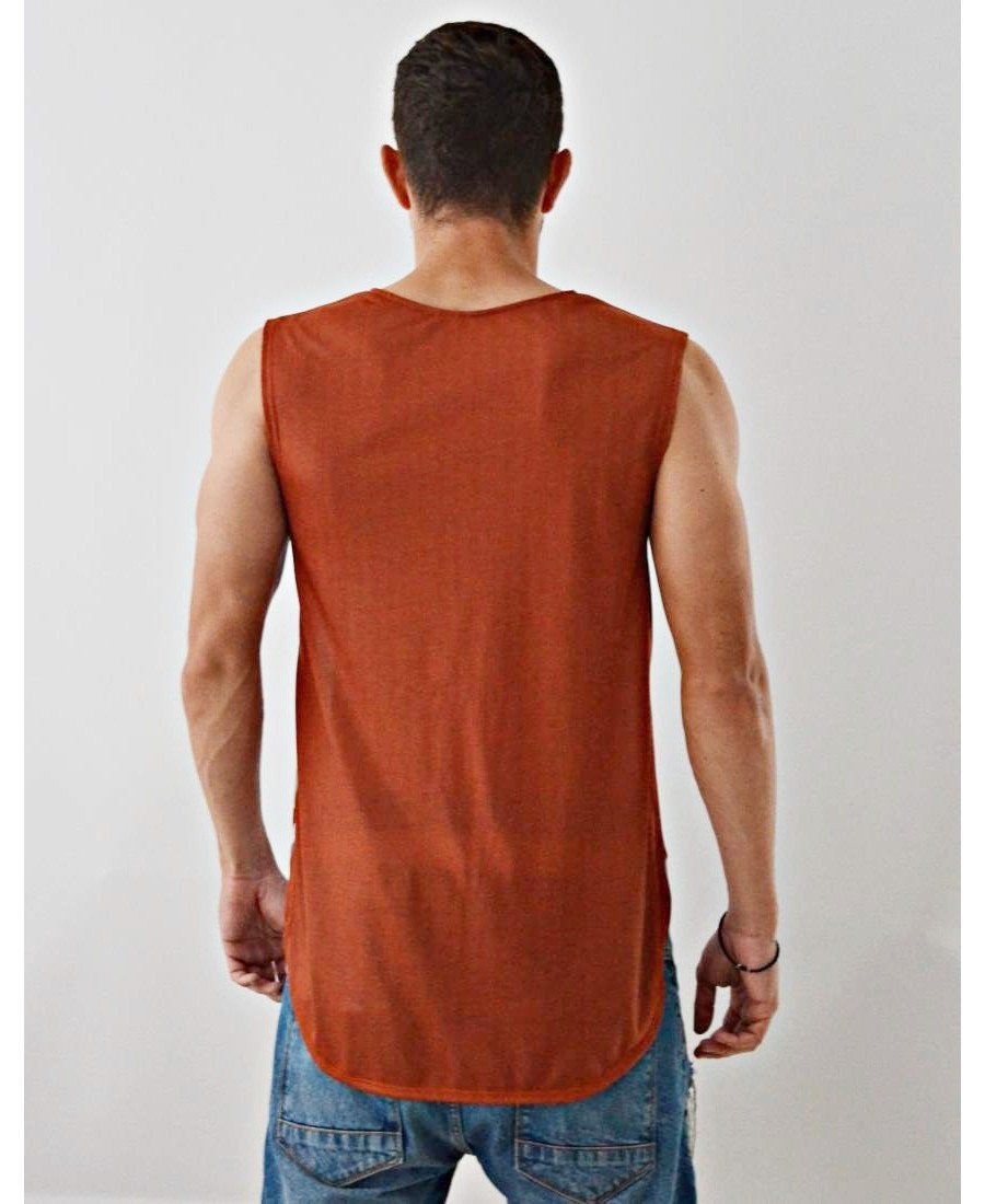 Sleeveless Top ''XBrown'' - Fatai Style