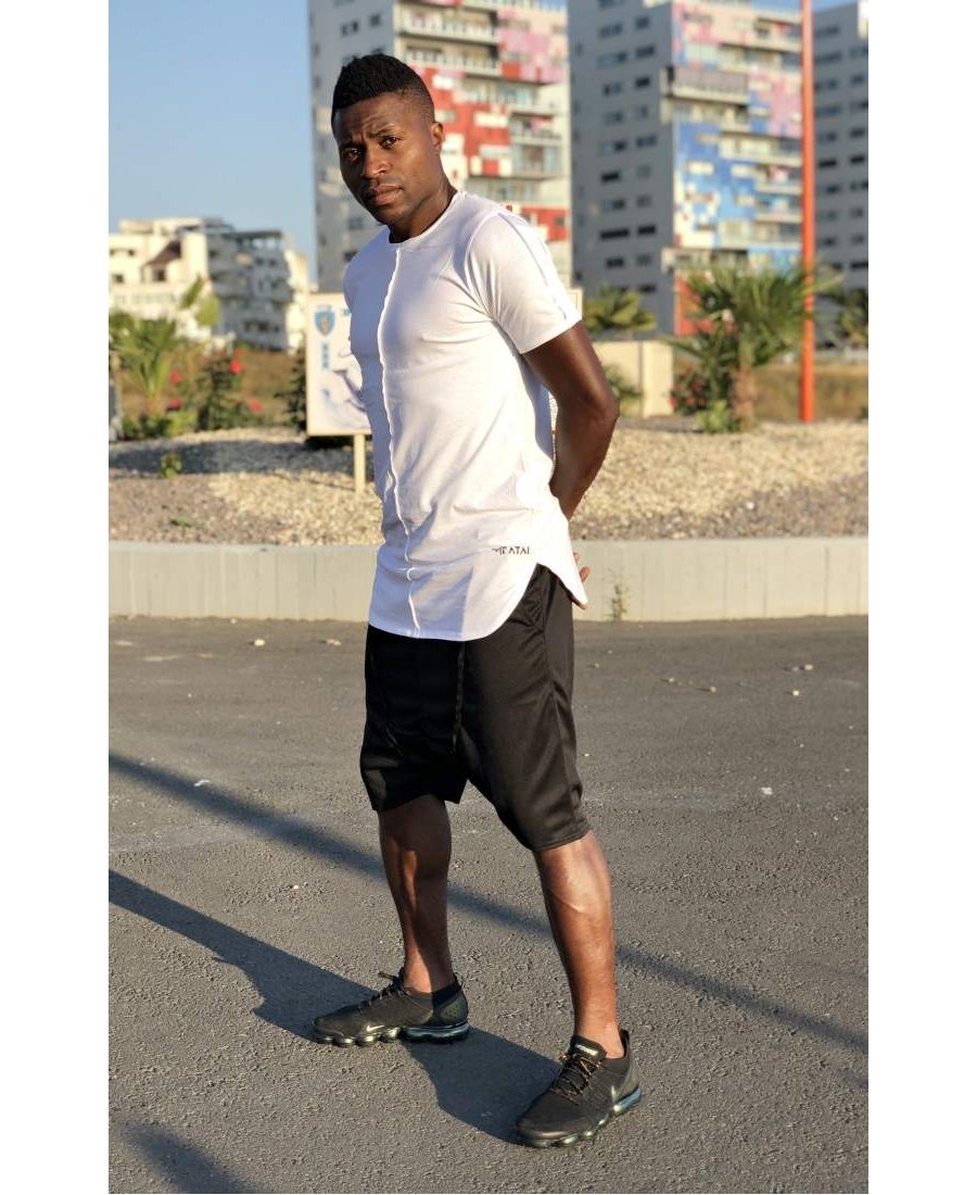 Black short trousers with design on the front - Fatai Style