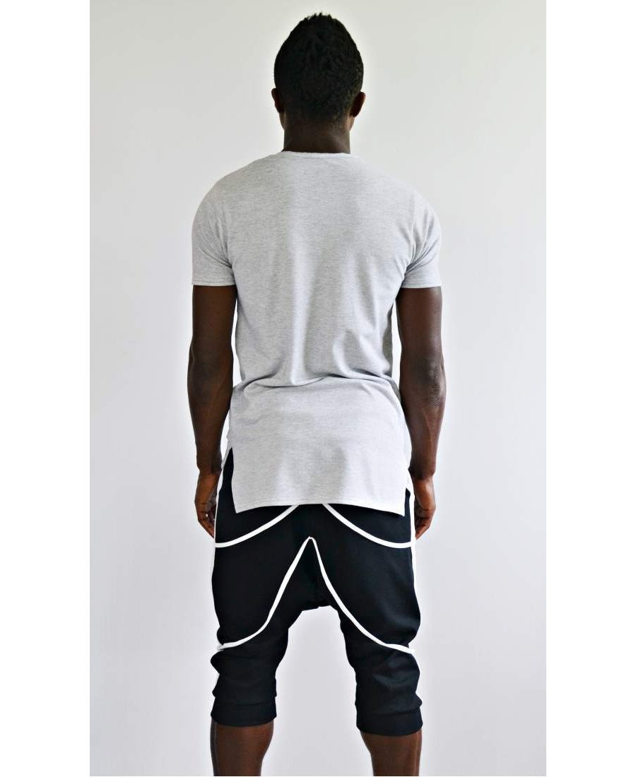 Black short trousers with white design - Fatai Style