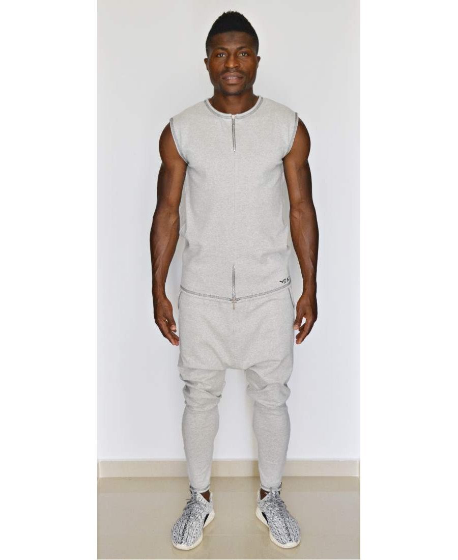 Tracksuit grey with zips - Fatai Style