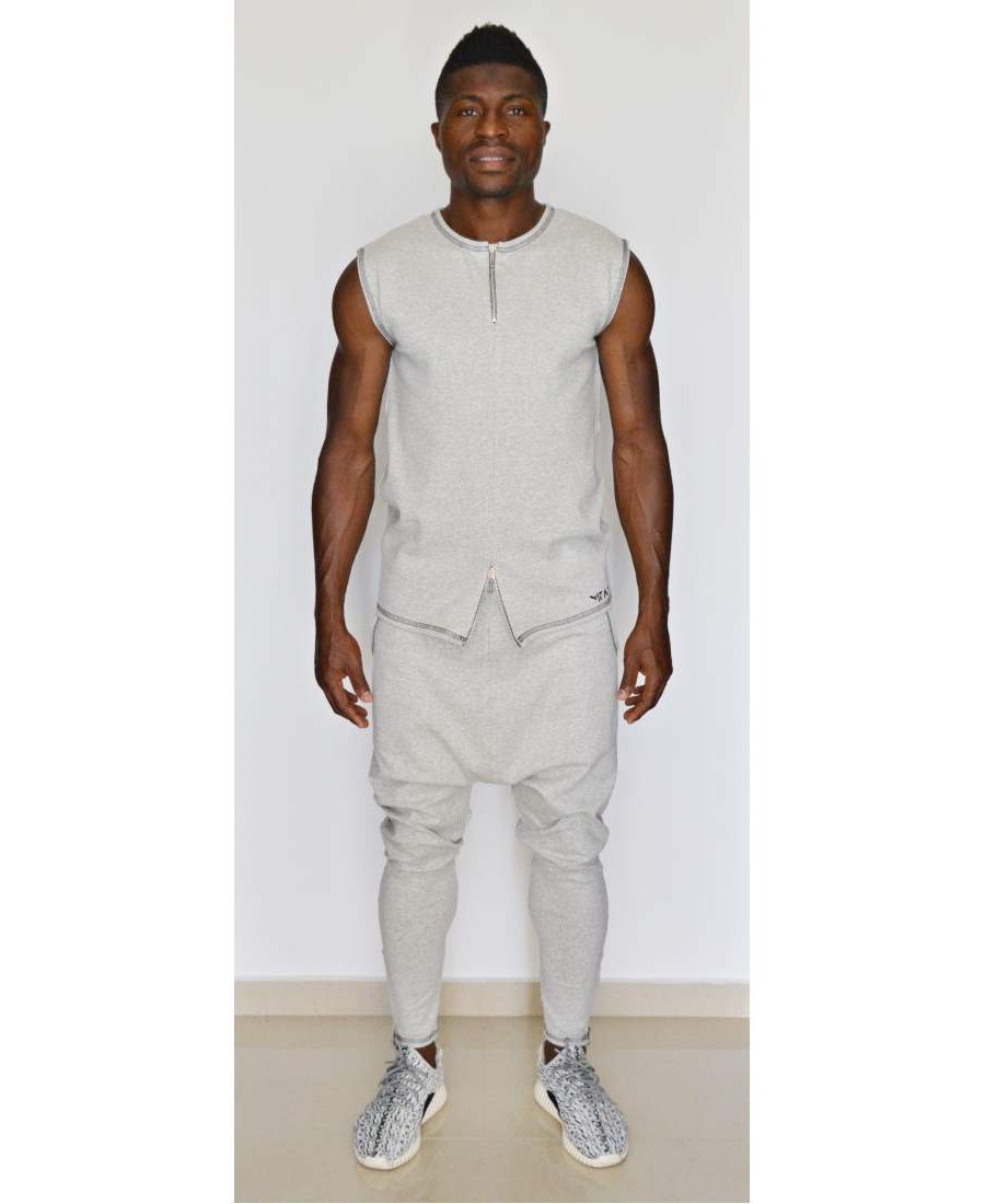 Tracksuit grey with zips - Fatai Style