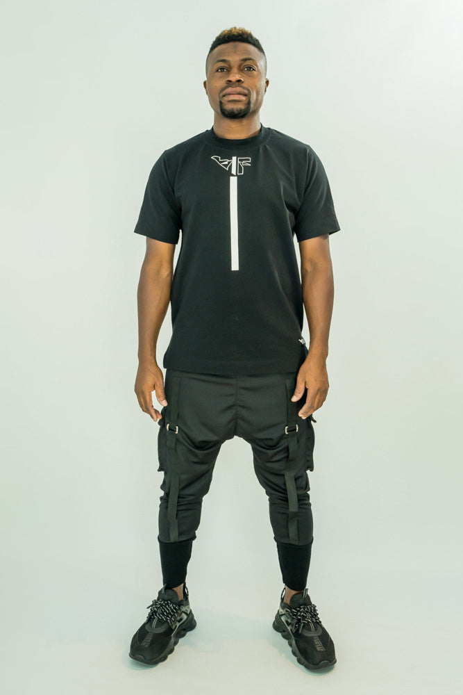 Black t-shirt with front print