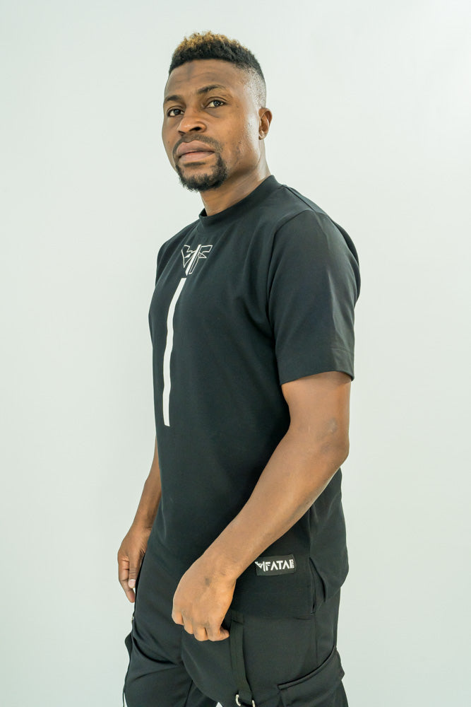 Black t-shirt with front print