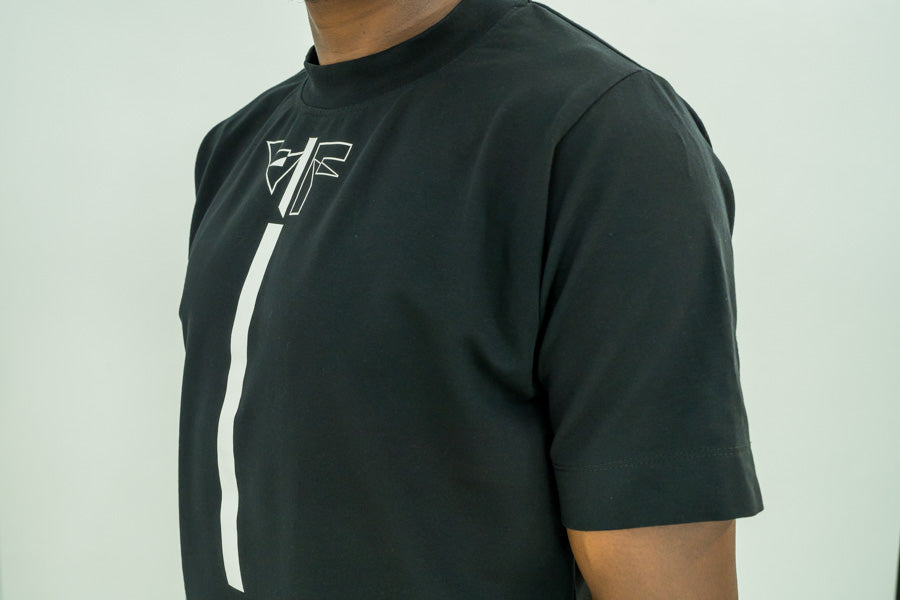 Black t-shirt with front print