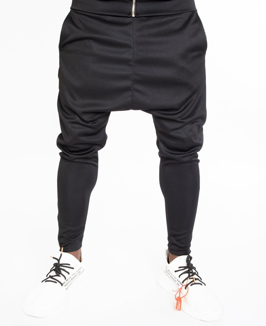 Black tracksuit trousers with gold zip - Fatai Style