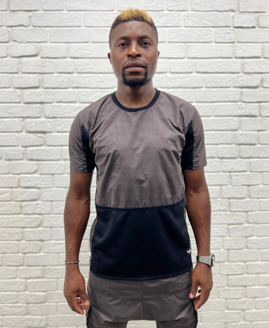 Black t-shirt combined with different color