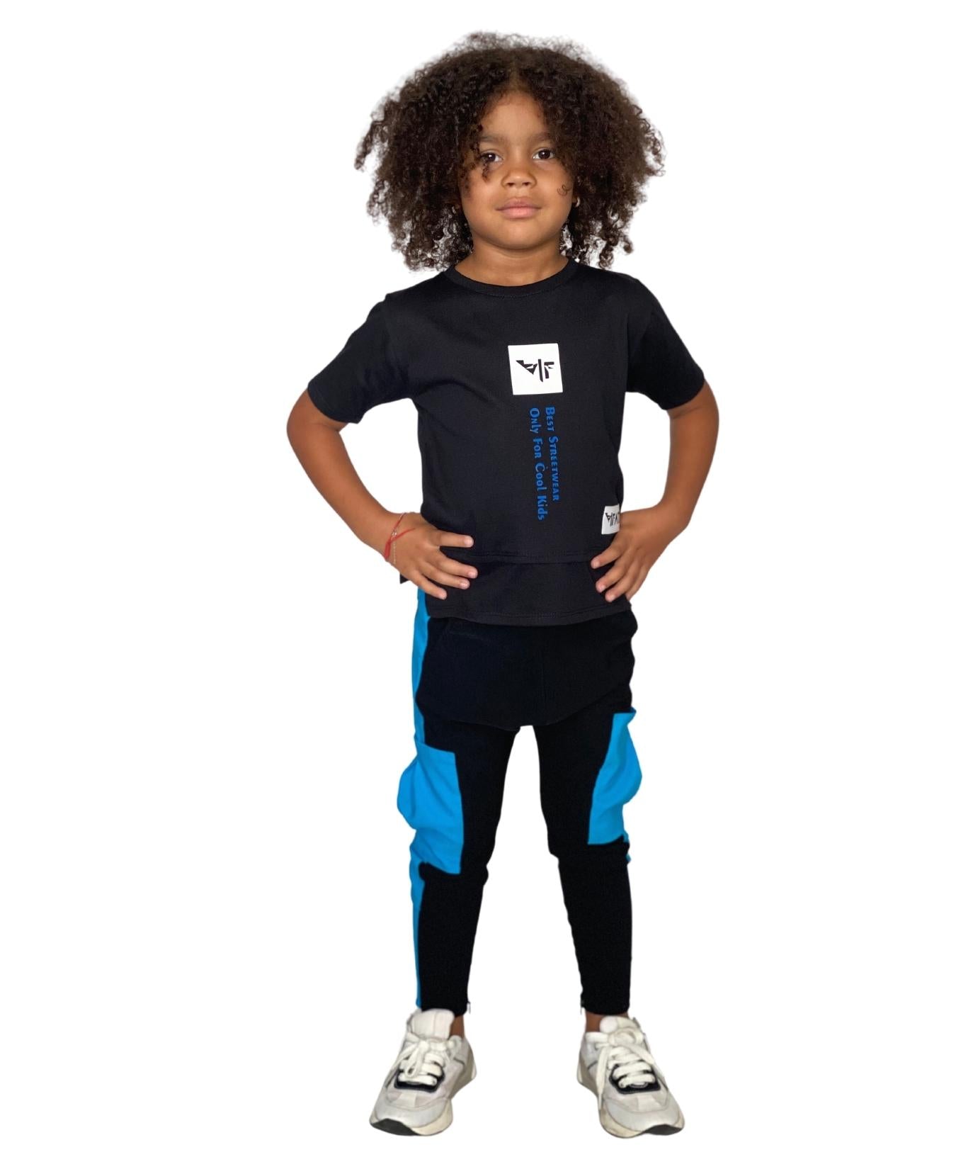 Pantaloni unisex negru/bleu