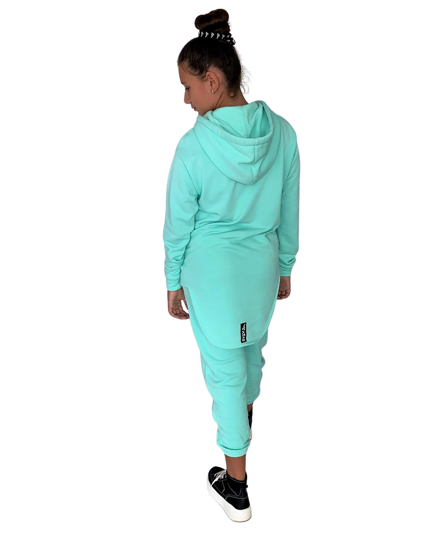 Trening fete cu spatele lung - verde menta (bluza+pantalon)