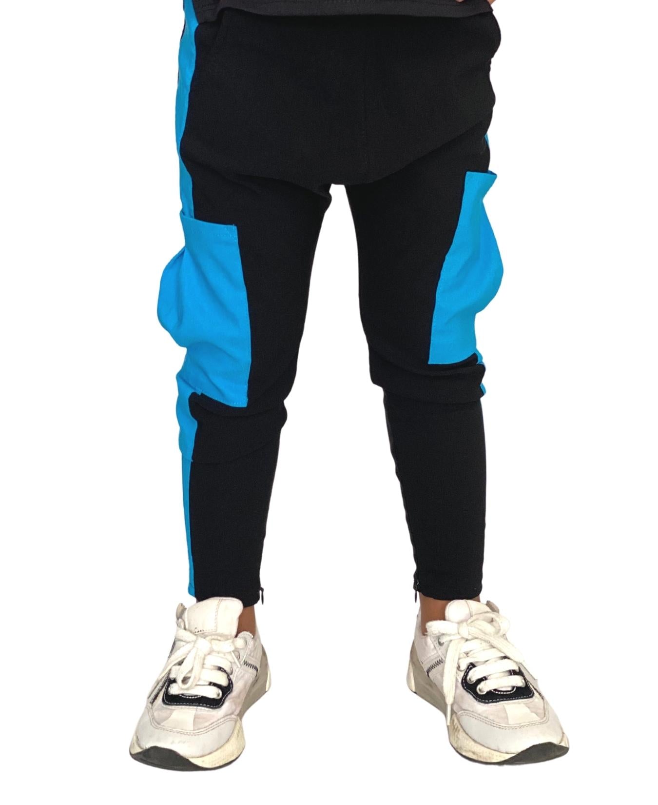 Pantaloni unisex negru/bleu