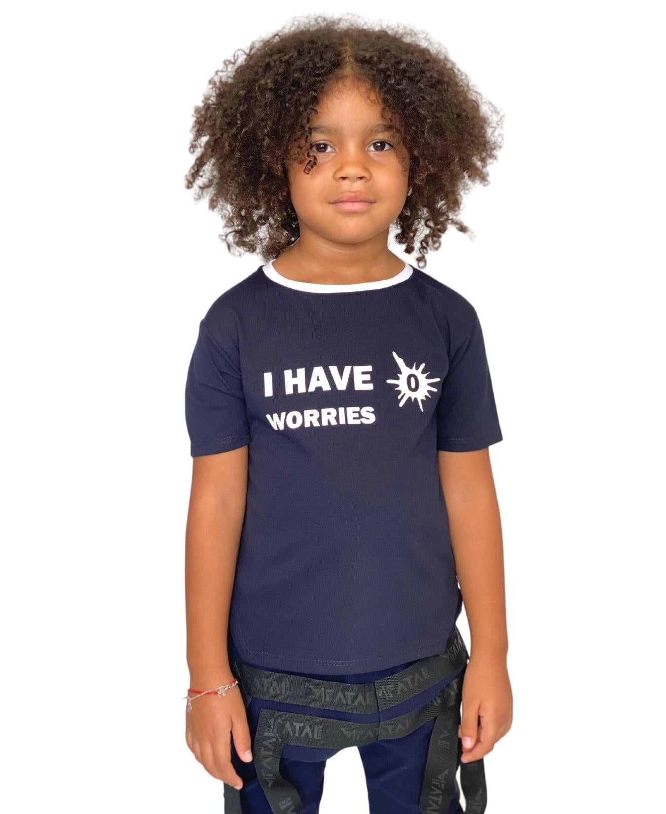 Tricou bleumarin unisex - I have 0 worries