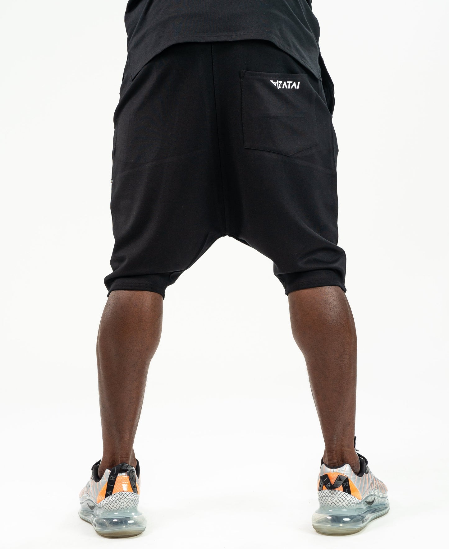 Short Black Trousers with light grey sewing - Fatai Style