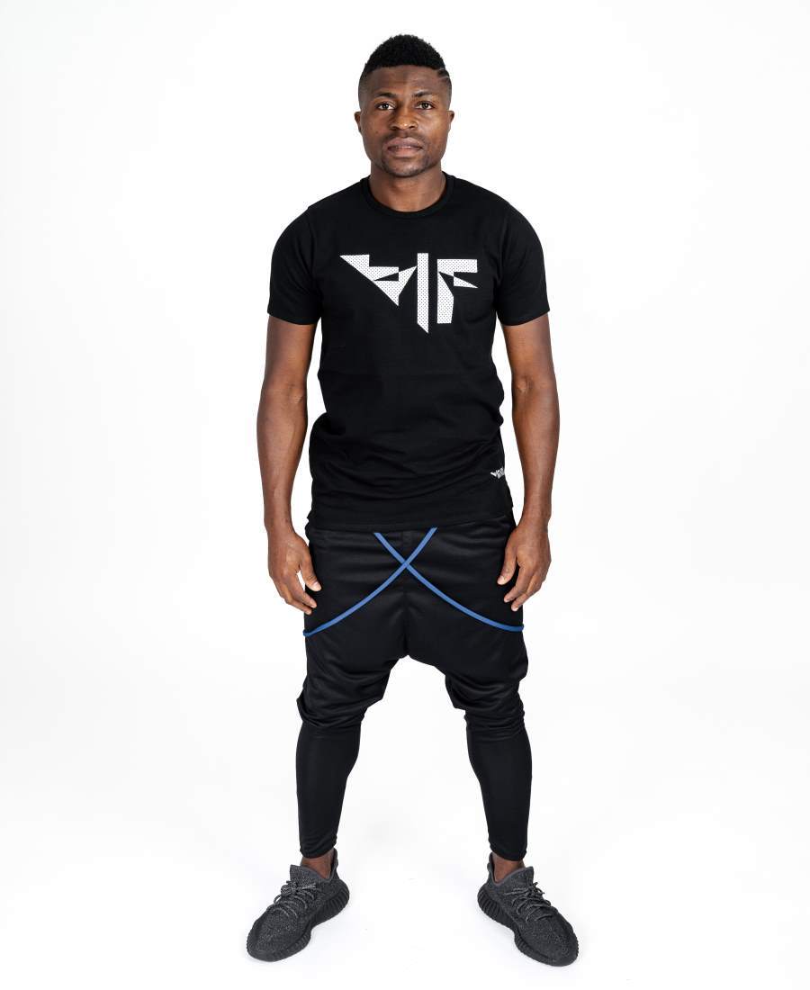 Black trousers with blue design - Fatai Style