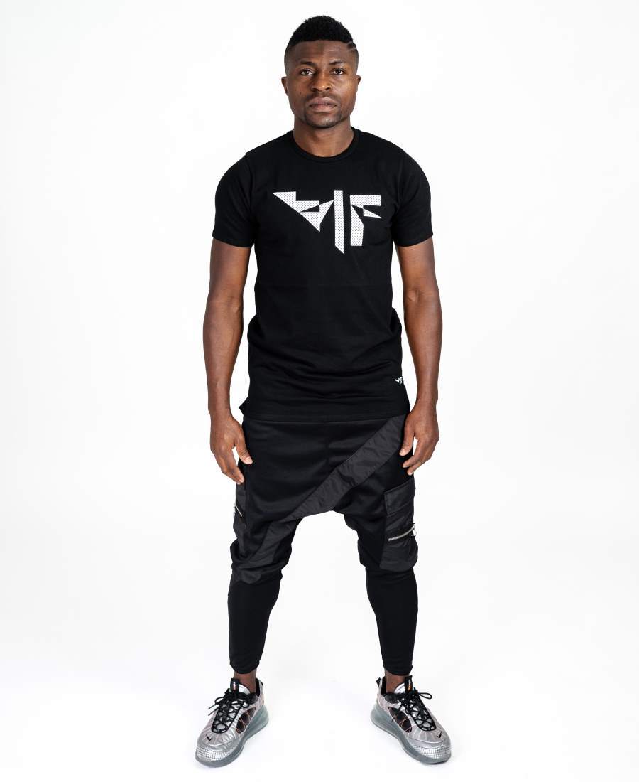 Black trousers with black long line and pockets - Fatai Style