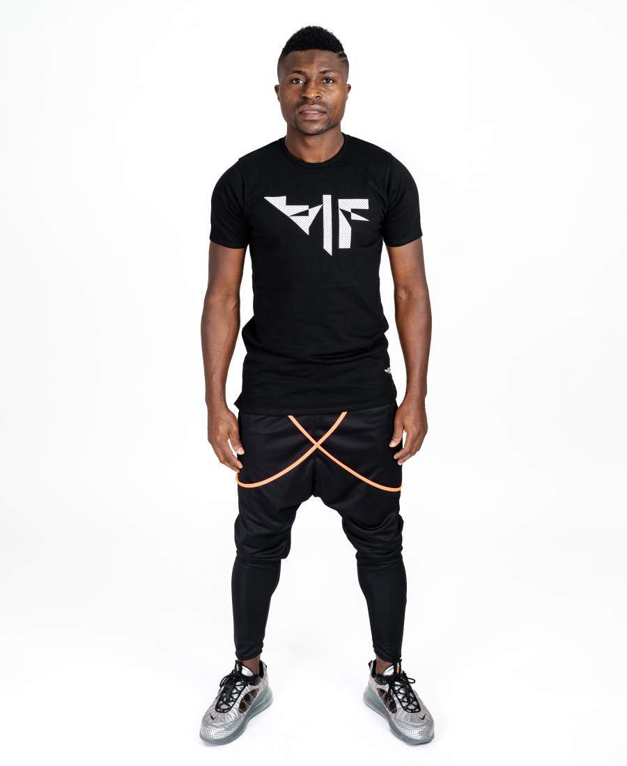 Black trousers with orange design - Fatai Style