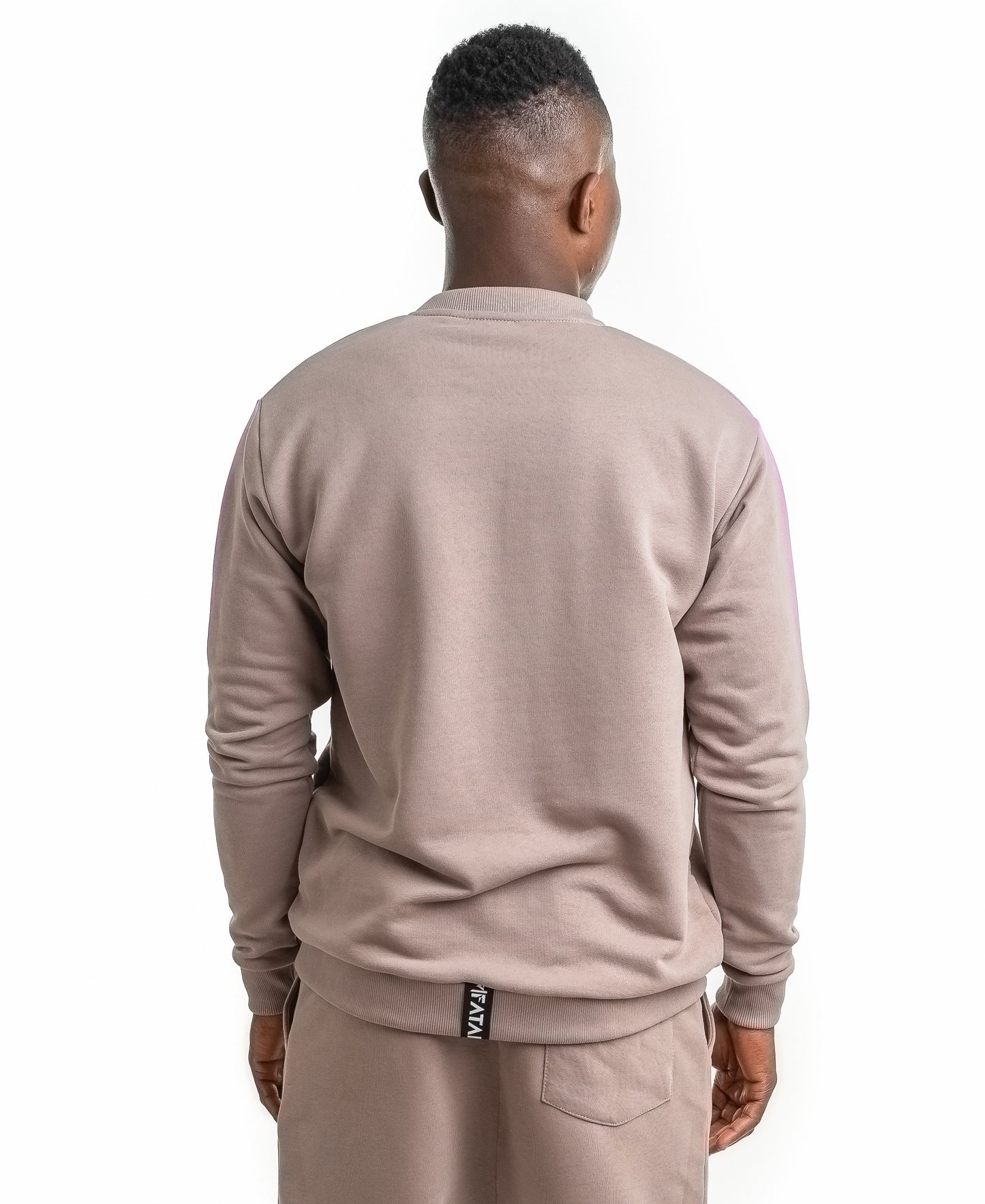 Bluza capuccino cu logo si scris imprimat