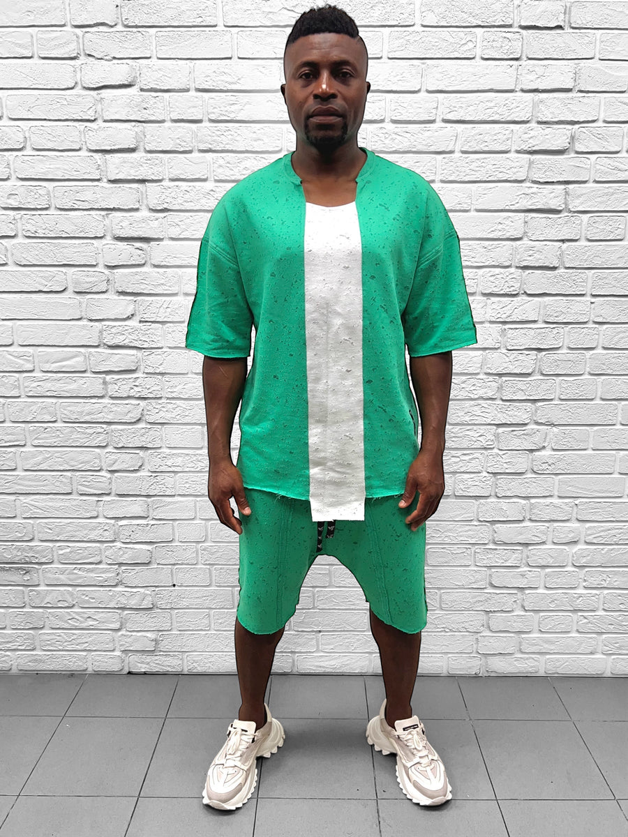 Green and White T-Shirt