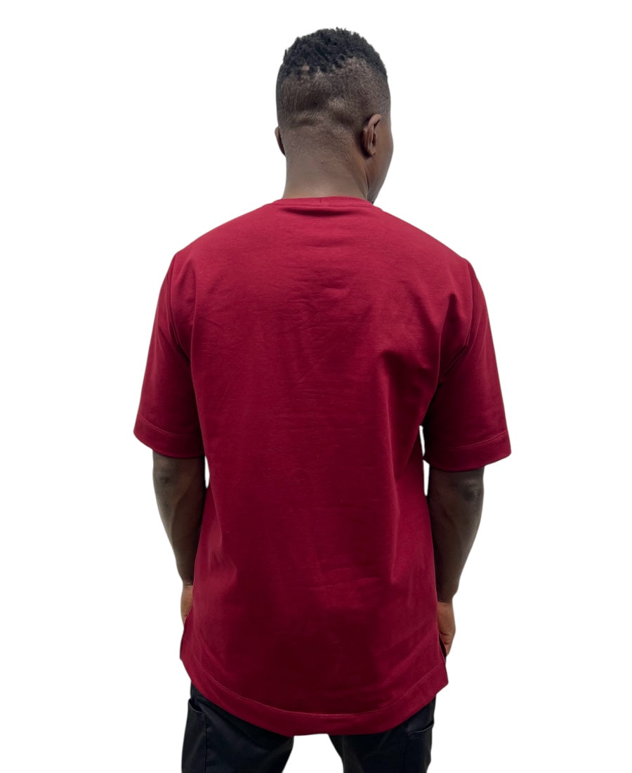 Burgundy T-Shirt with Pocket