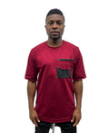 Burgundy T-Shirt with Pocket