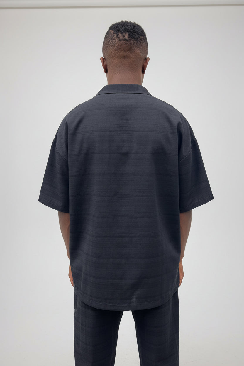 Black T-Shirt with Zip Detail