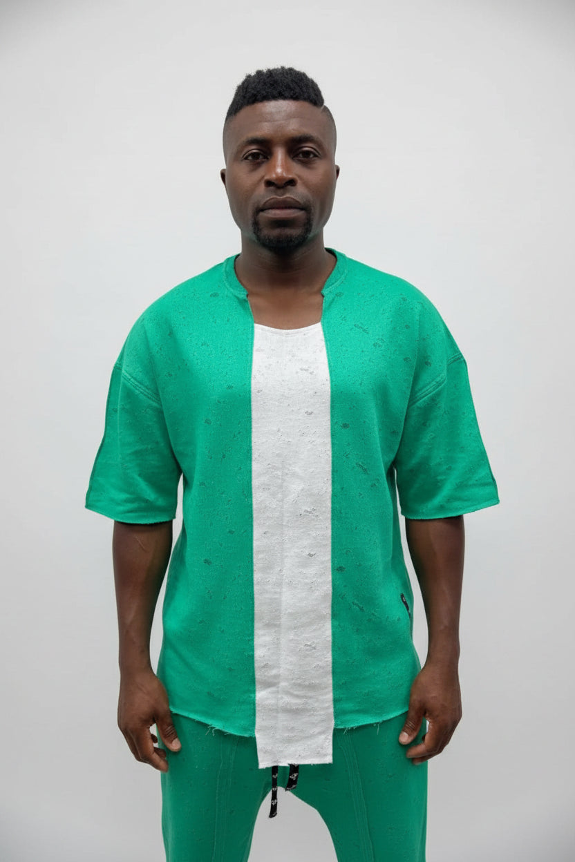 Green and White T-Shirt