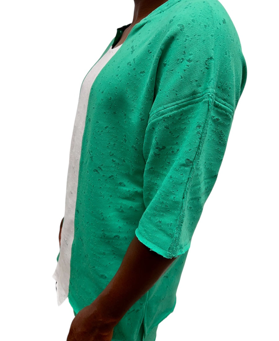 Green and White T-Shirt