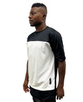 Black T-Shirt with White Mesh Design