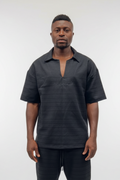 Black T-Shirt with Scoop Neckline
