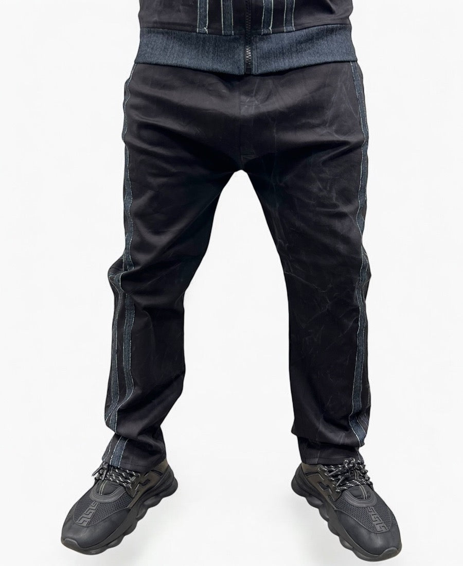 Mint Green Jeans with Vertical Wash Detail