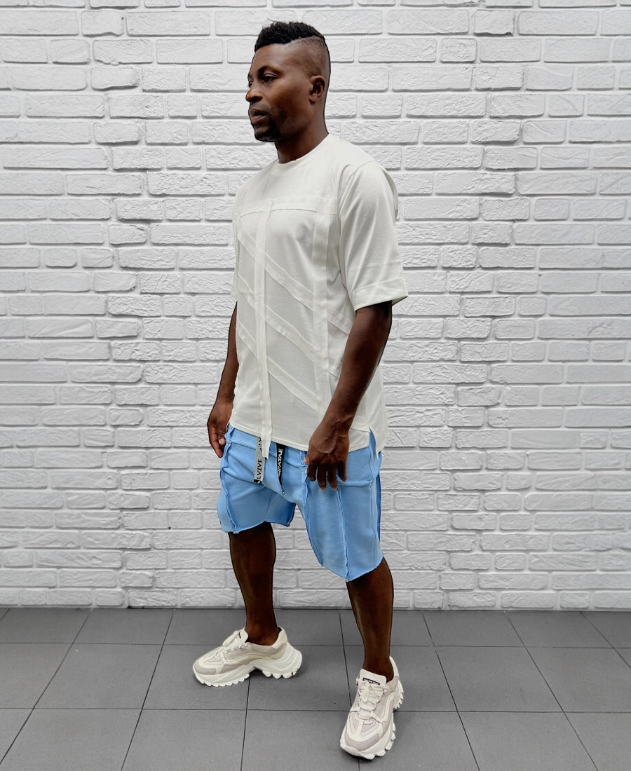 White T-Shirt with Bold Front Design