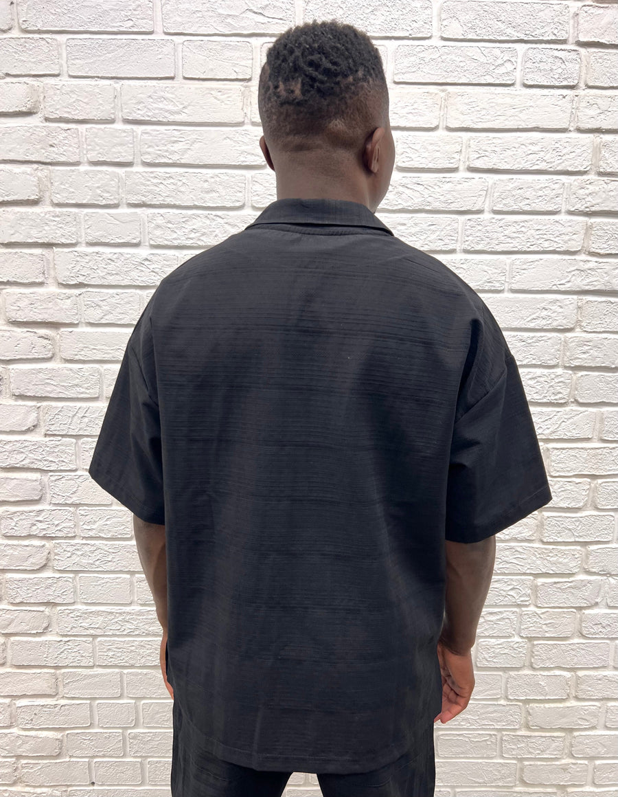 Black T-Shirt with Scoop Neckline