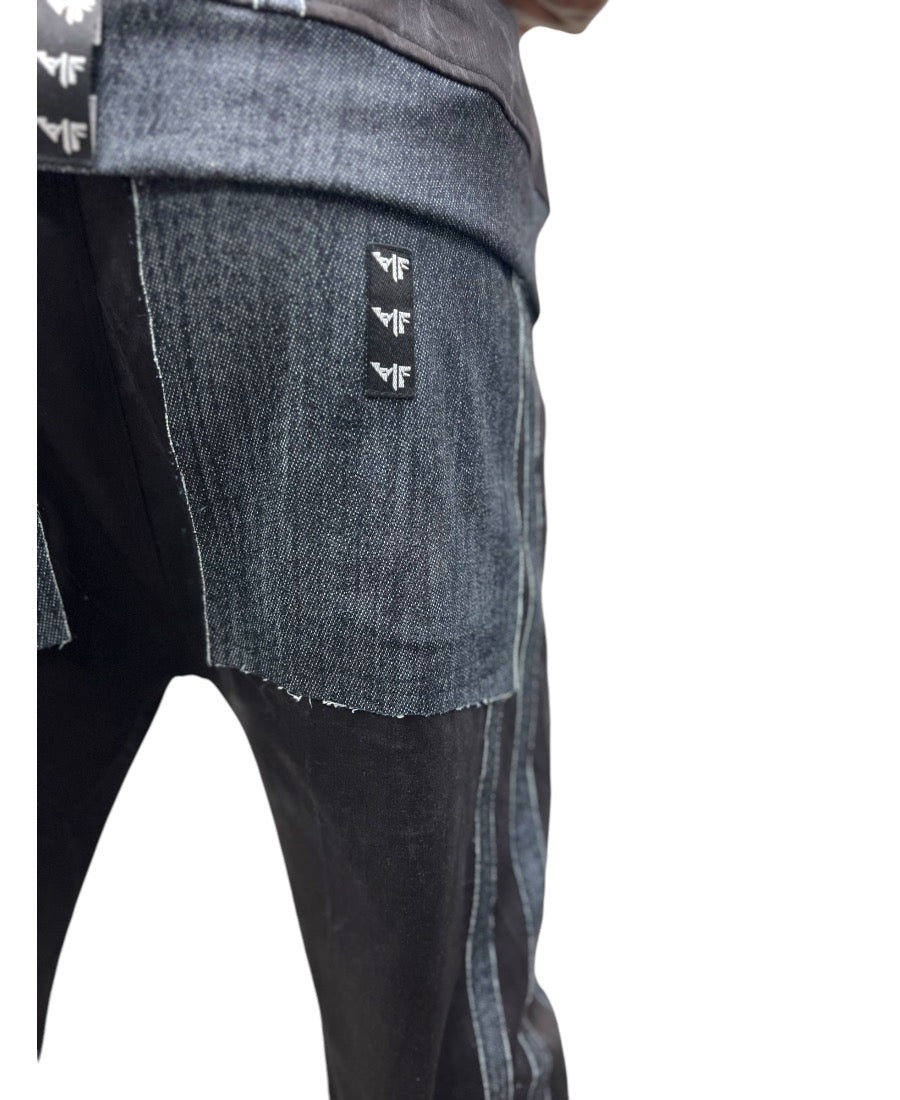 Mint Green Jeans with Vertical Wash Detail