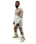 Light Wash Two-Piece Set with Cappuccino Detail