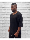 Black T-Shirt in Lightweight Sheer Fabric