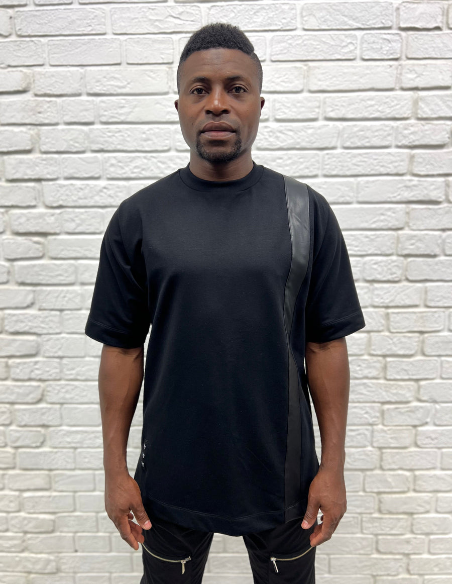 Black T-Shirt with Band Design