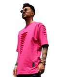 Pink T-Shirt with Cut-Out Detail