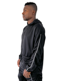 Black Sweatshirt with Contrast White Trim