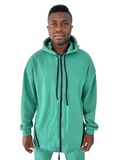 Green Sweatshirt with Black Details
