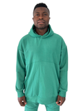 Green Sweatshirt with Fabric-Panel Details