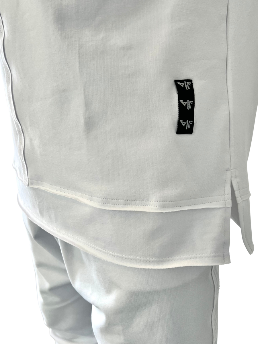Oversized White T-Shirt with Multiple Cut-Outs