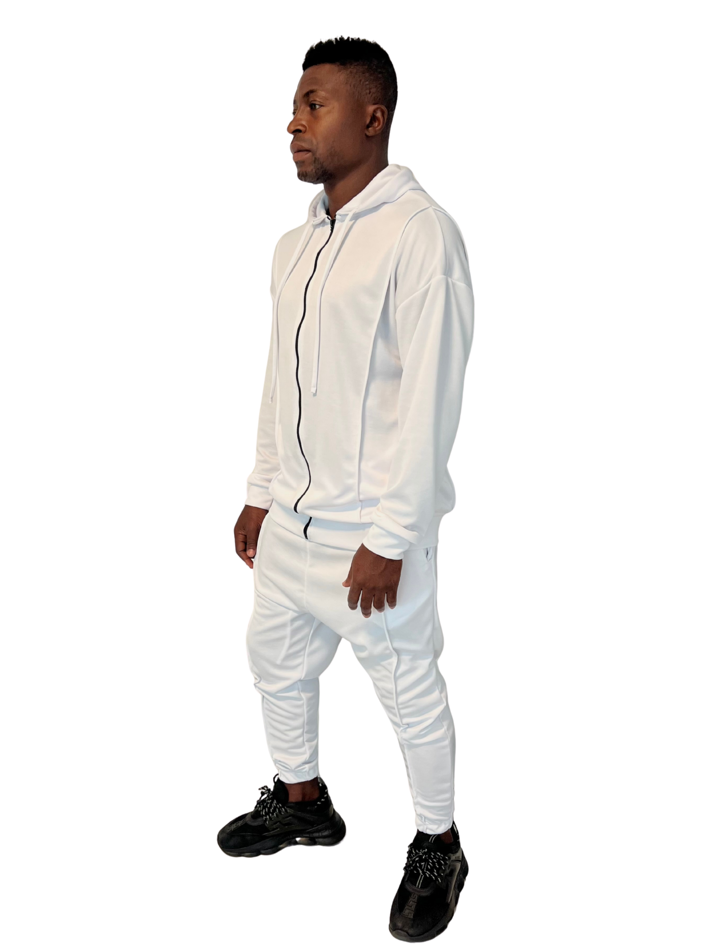 White Two-Piece Set with Hood