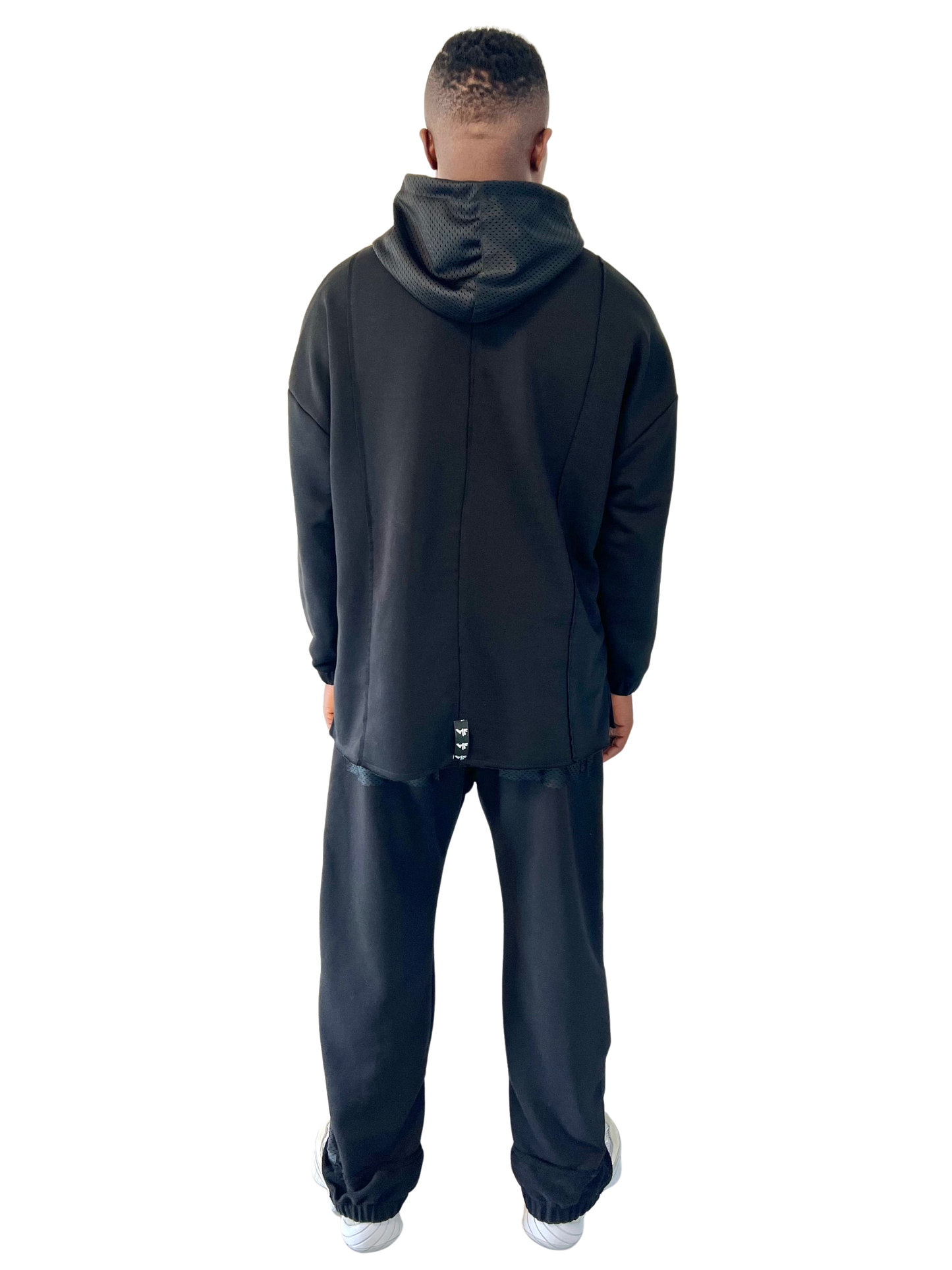 Black Tracksuit with Mesh Detail