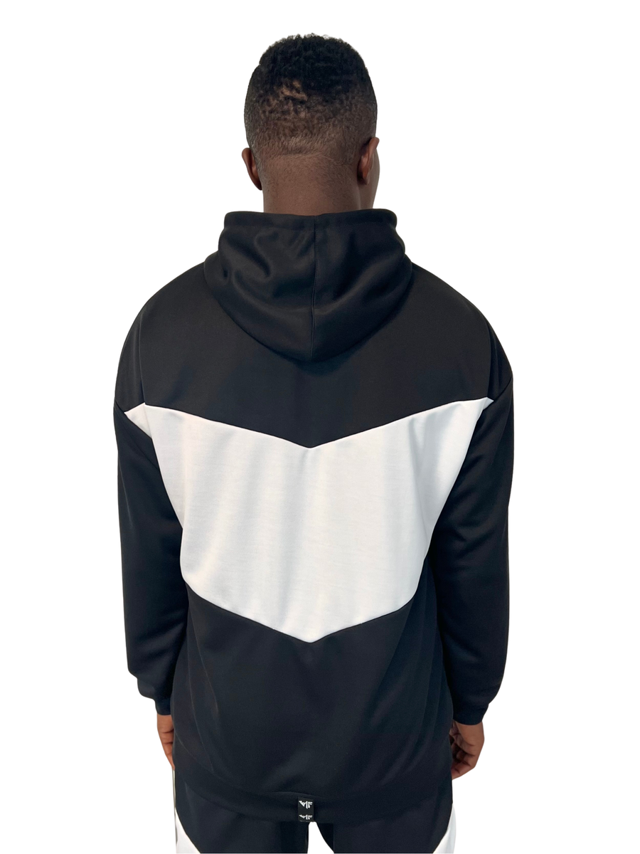 Black and White Colorblock Sweatshirt